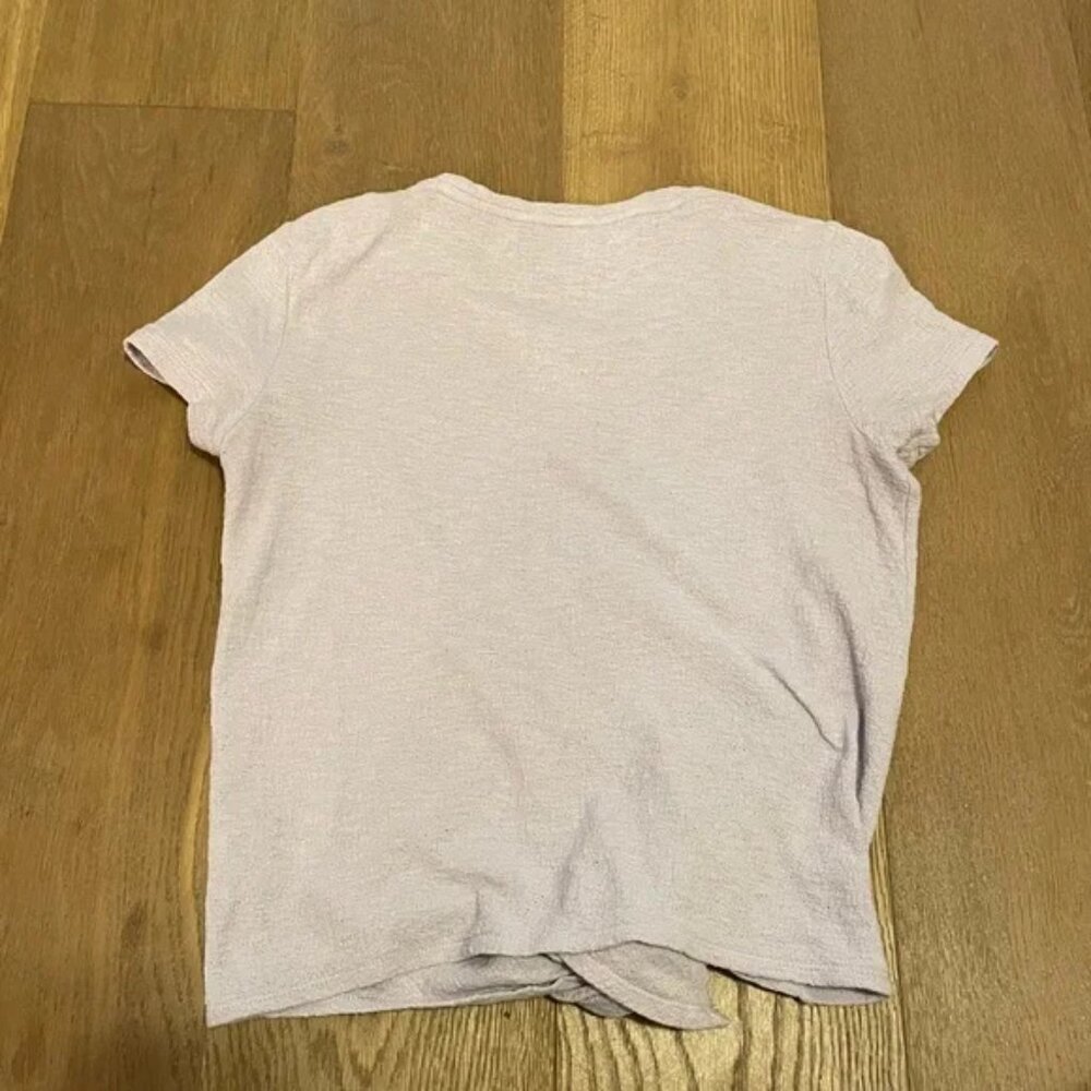 Madewell Texture & Thread Tie-Front Top – Lilac - Picture 3 of 3